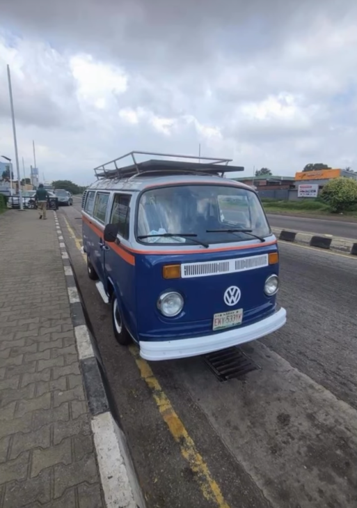 Blue Volkswagen Kombi Bus