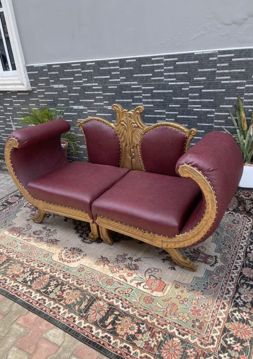 Red Arabian 3-Seater Sofa