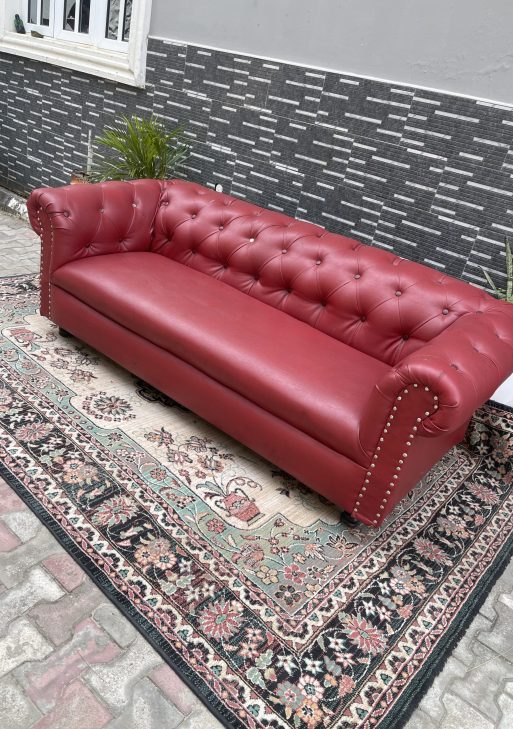 Red Chesterfield 3-Seater Sofa