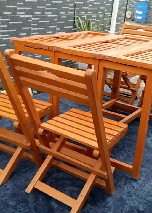 Wooden Folding Outdoor Dining Set