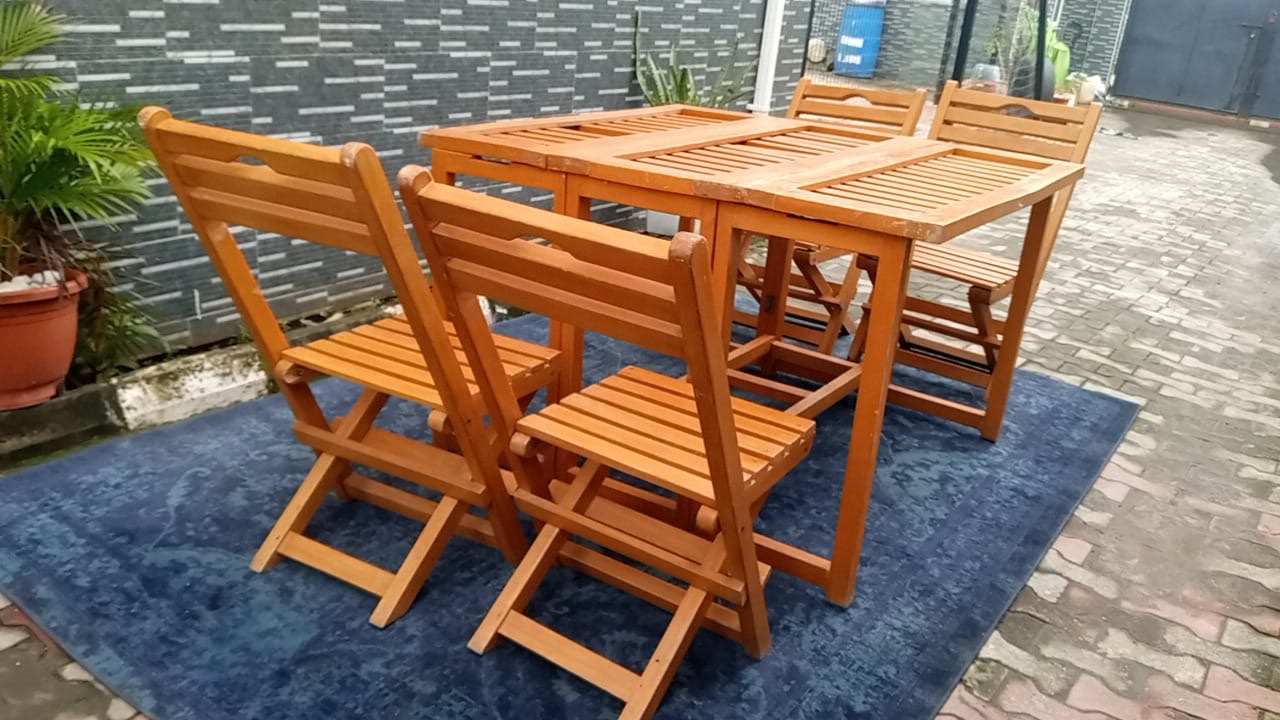 Wooden Folding Outdoor Dining Set