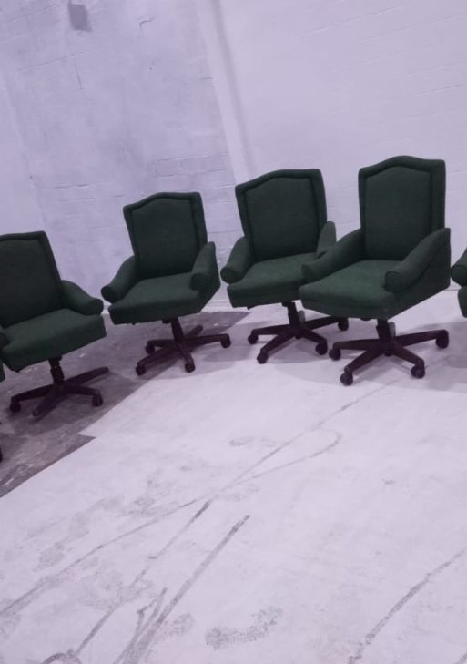 Vintage Forest Green Executive Boardroom Chairs
