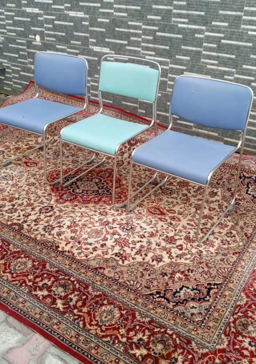 Retro Mid-Century Chrome Sled Chairs