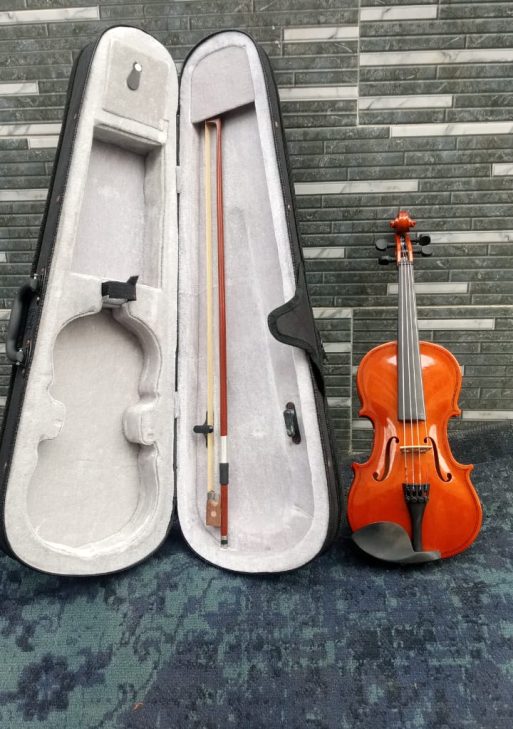 Classic Acoustic Violin with Hard Case and Bow
