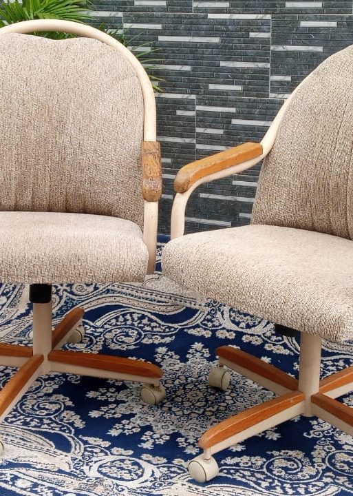 Beige Swivel Lounge Chairs