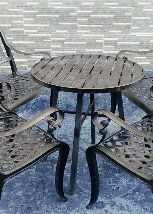 Five-Piece Cast Aluminum Patio Dining Set