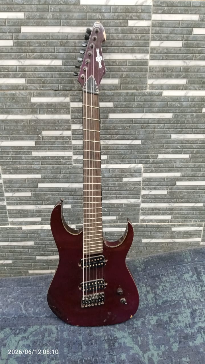 Modern Burgundy Electric Superstrat Guitar