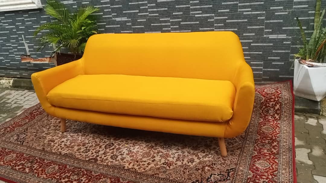 Yellow Mid-Century Sofa