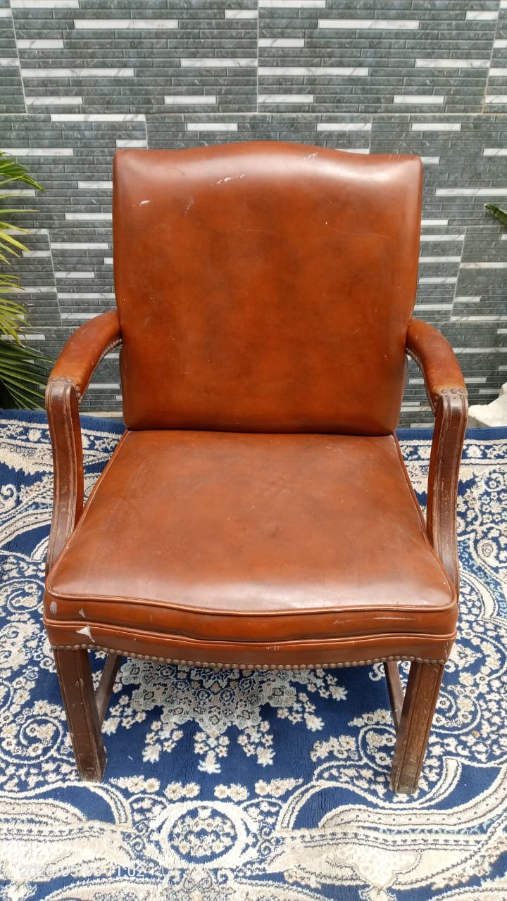 Vintage Brown Leather Armchair