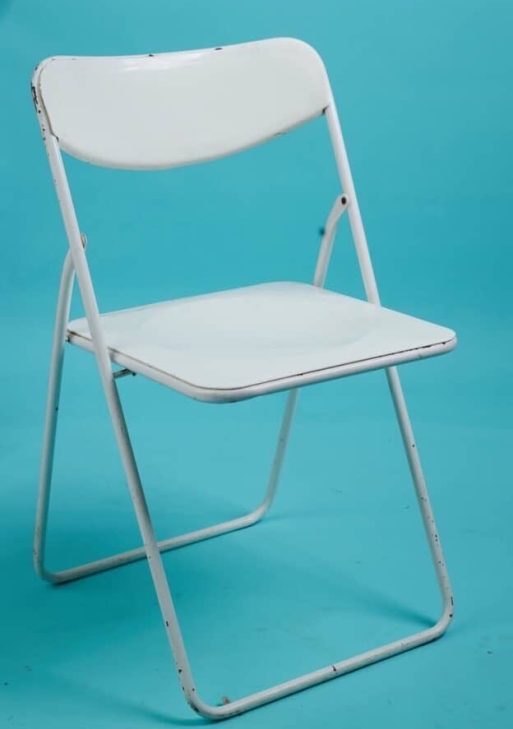 White Metal Folding Chair