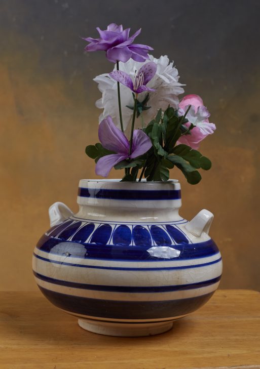 Blue and White Ceramic Table Vase