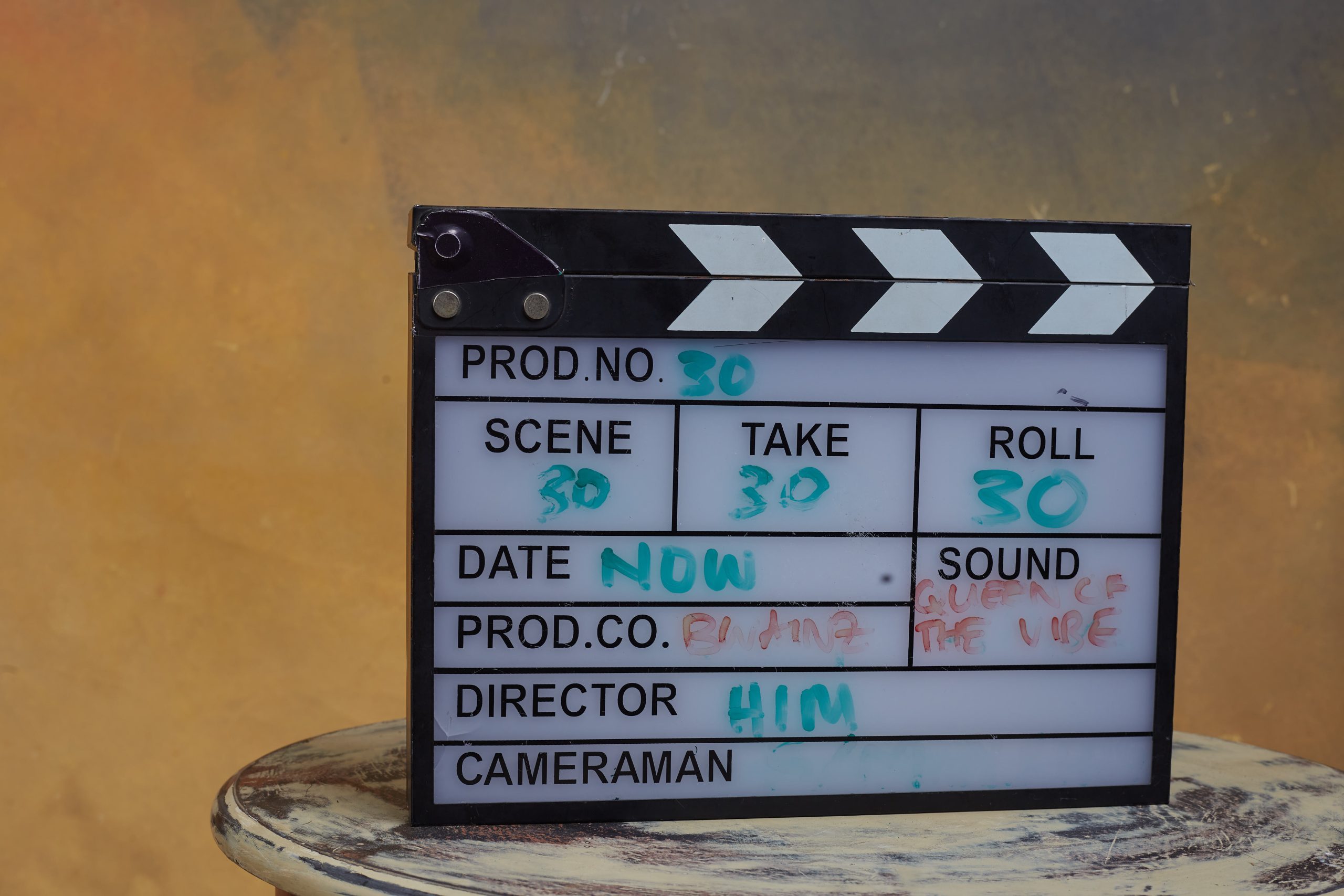 Production Scene Clapperboard