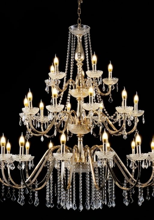 Grand Multi-Tier Crystal Chandelier