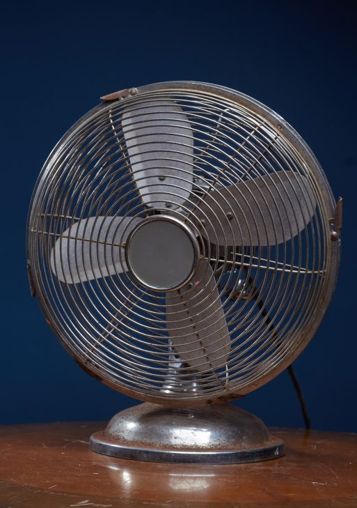 Silver Vintage Table Fan