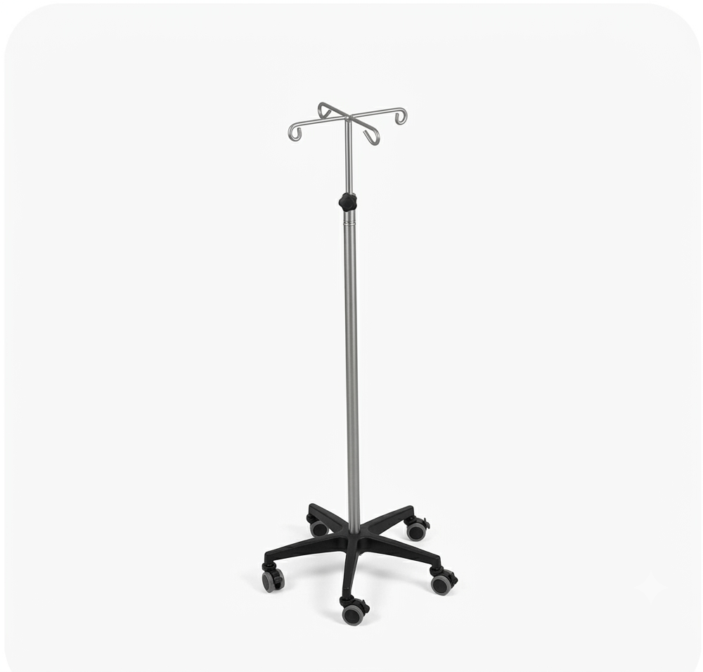 Classic Black Medical IV Pole