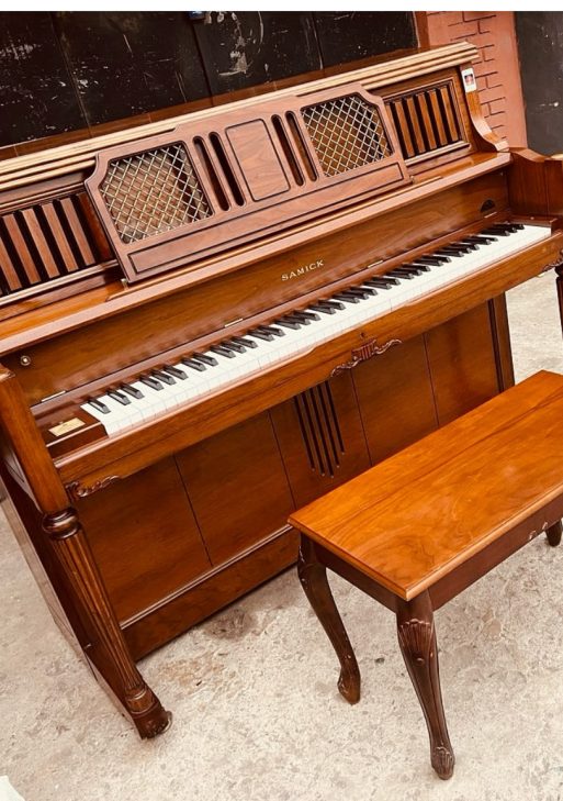 Samick Upright Wooden Piano with Bench
