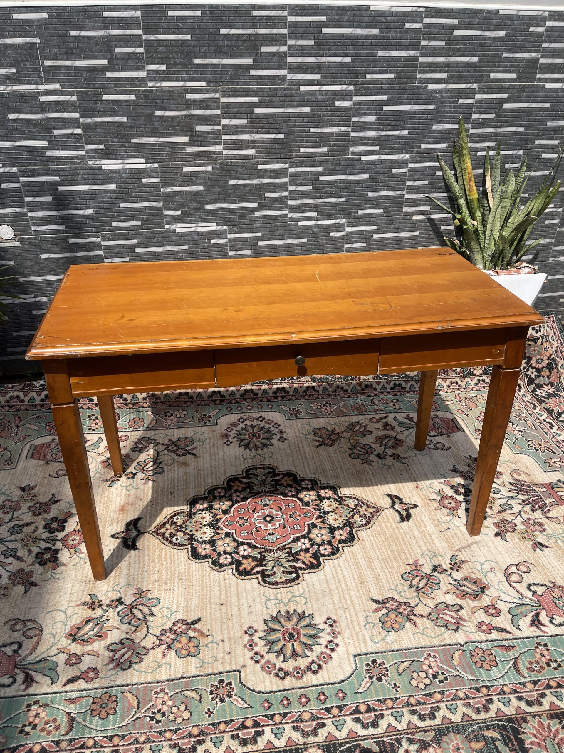 Brown Wooden Square Table