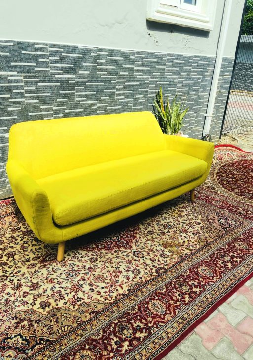 Yellow Mid-Century Sofa