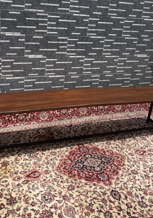 Industrial Wood Entryway Bench