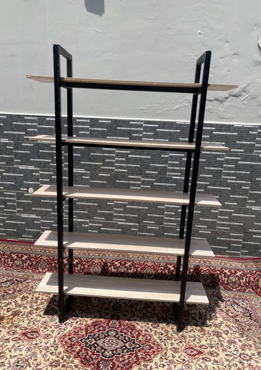 Modern Five-Tier Open Bookshelf