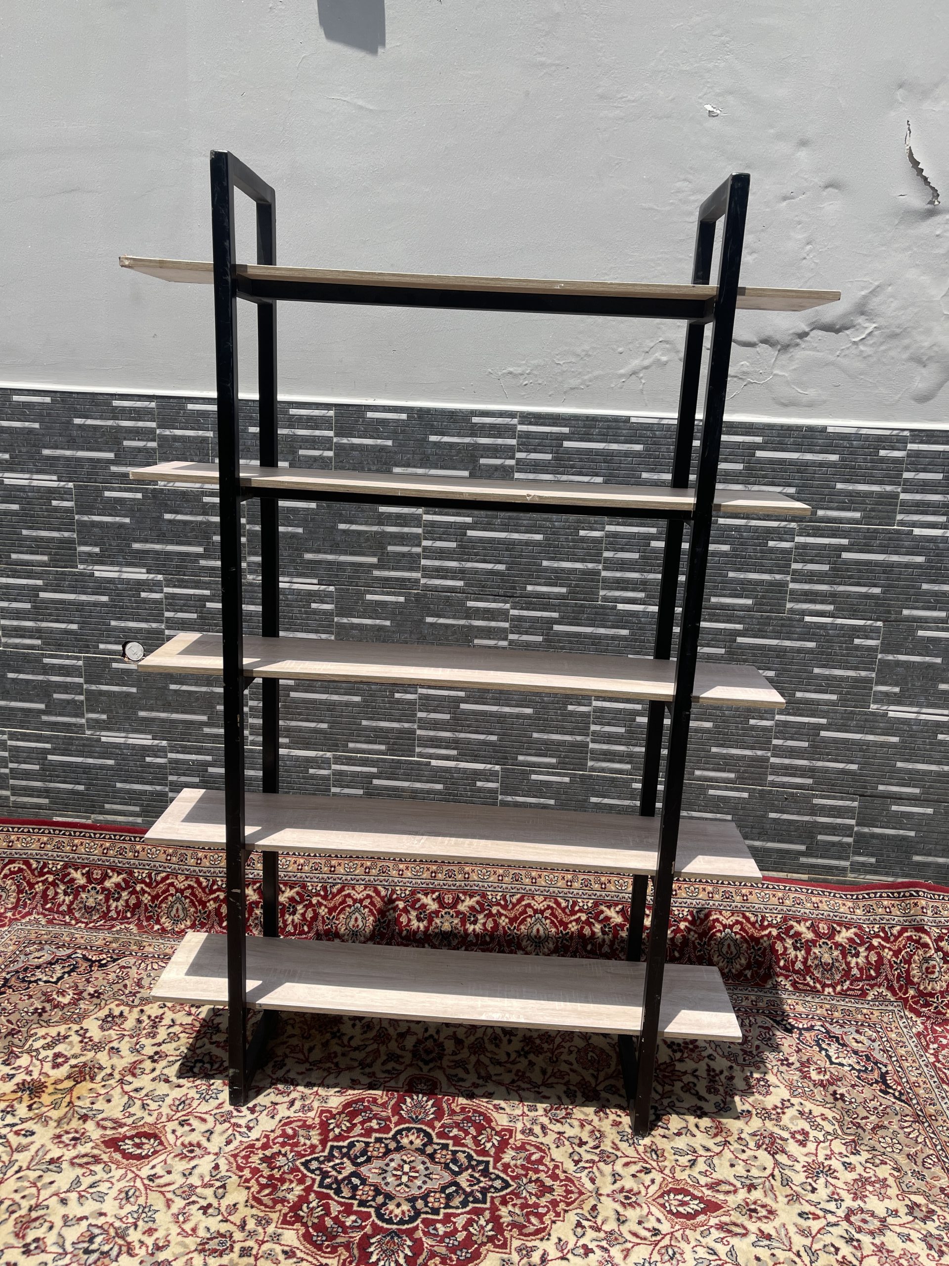 Modern Five-Tier Open Bookshelf