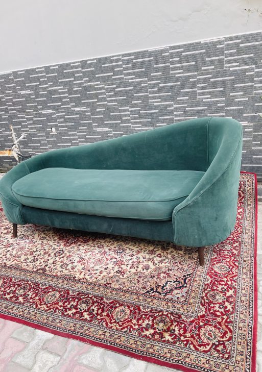 Curved Green Sofa