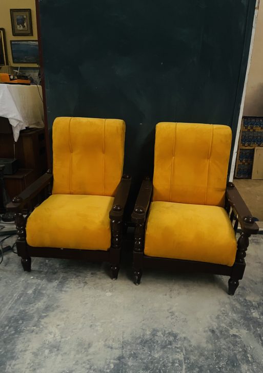 Vintage Mustard Yellow Armchairs