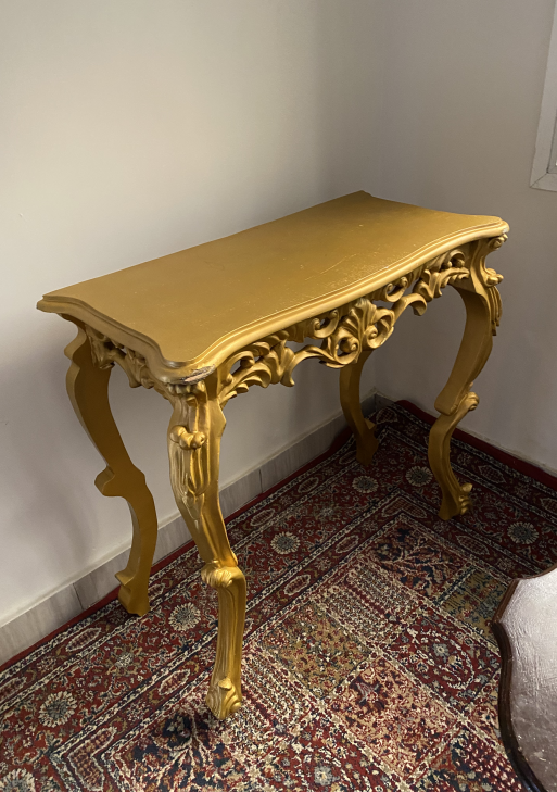 Ornate Gold Rococo Console Table