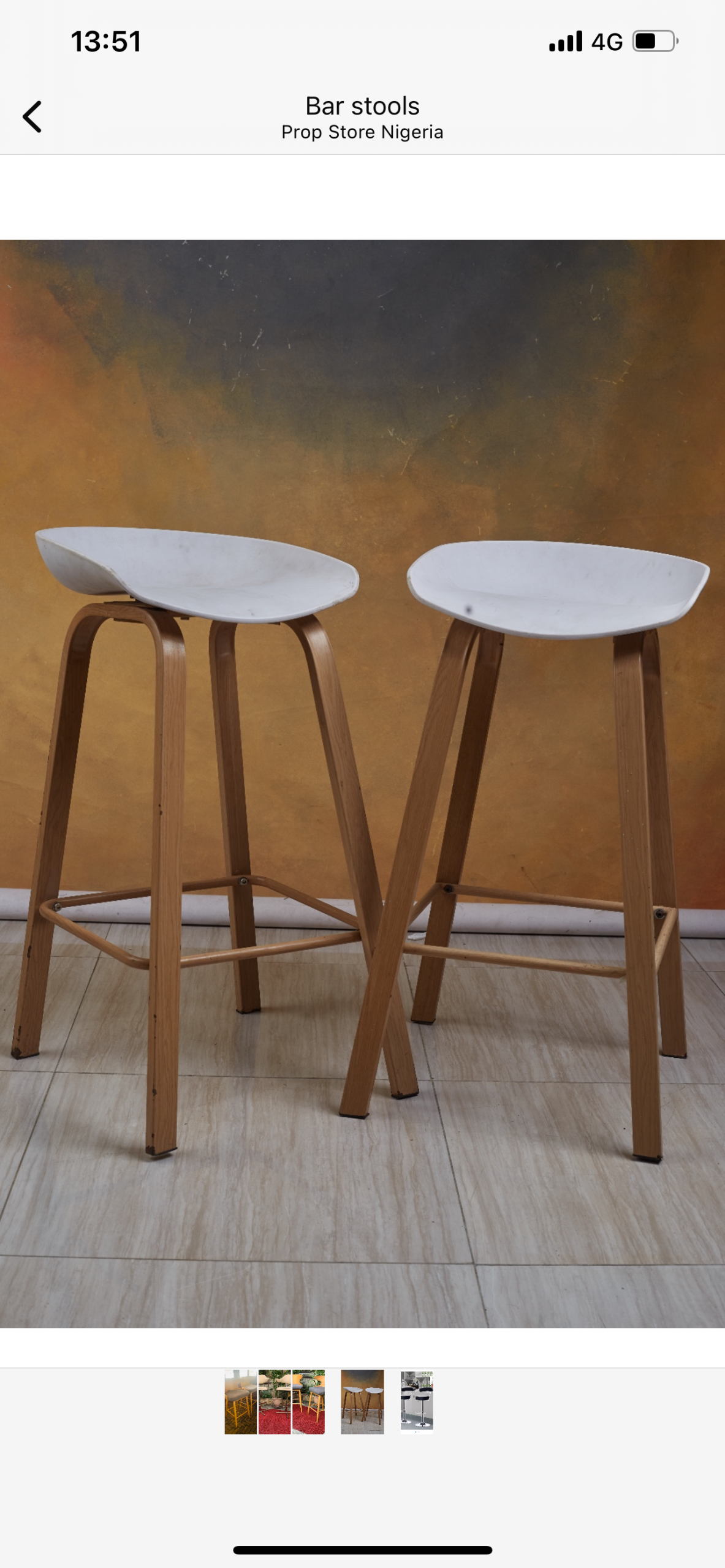 Modern Nordic Wooden Bar Stools