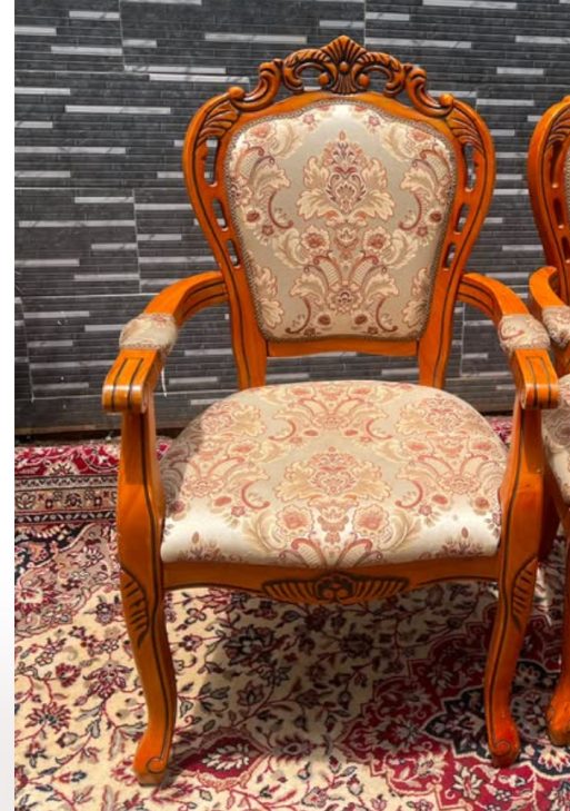 Ornate Baroque Style Brocade Armchair