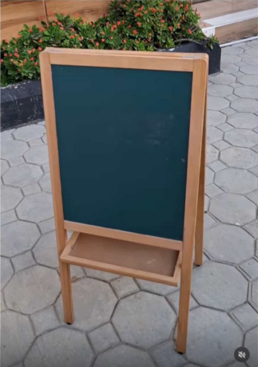 Wooden A-Frame Easel Chalkboard