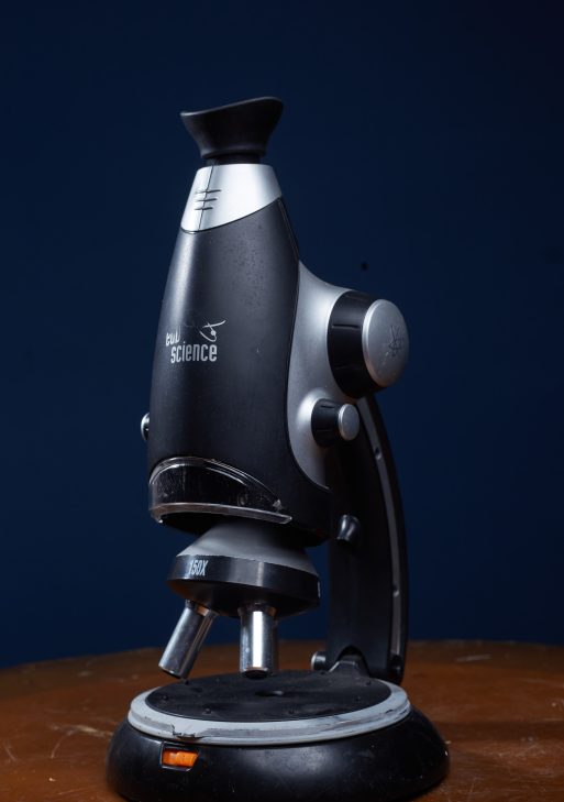 Futuristic Black and Silver Toy Microscope