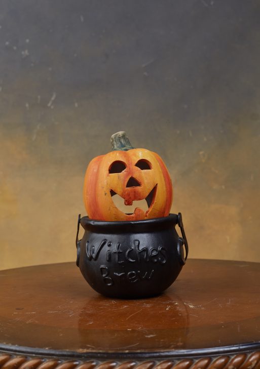 Witches Brew Pumpkin Cauldron Prop