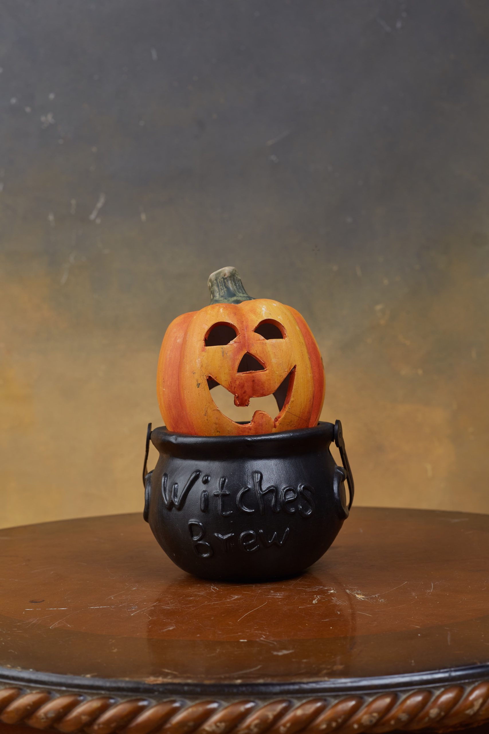 Witches Brew Pumpkin Cauldron Prop