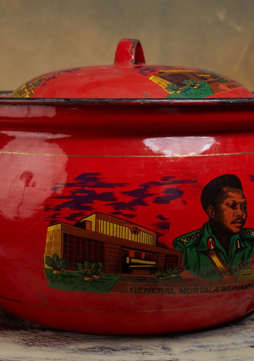 Red Enamelware Pot with Lid