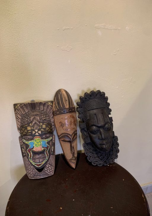 Traditional African Wooden Masks Prop Collection
