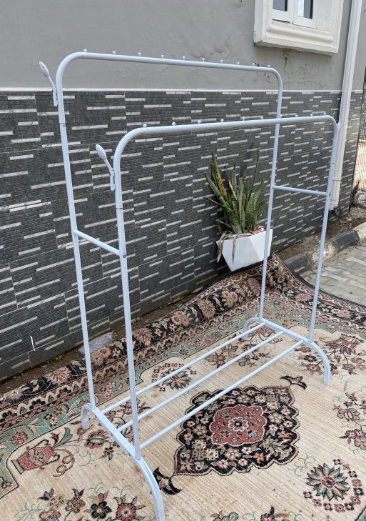 White Metal Cloth Rack / Garment Rack