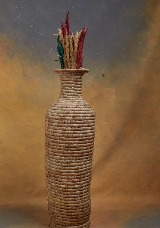 Brown Wicker Vase