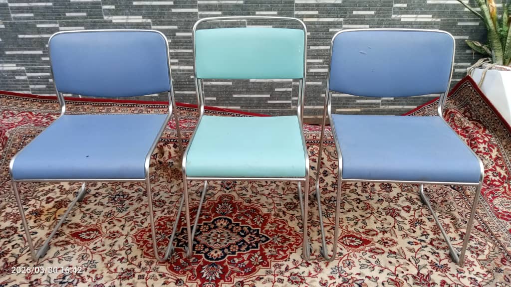 Retro Mid-Century Chrome Sled Chairs