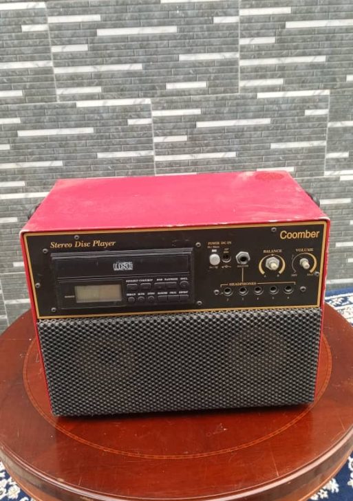 Vintage Coomber Red Stereo Disc Player
