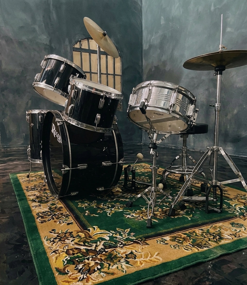 Vintage Rogers 6-Piece Acoustic Drum Kit