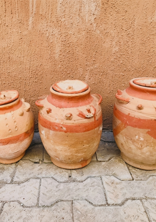 Vintage Handcrafted Terracotta Clay Jars with Lids