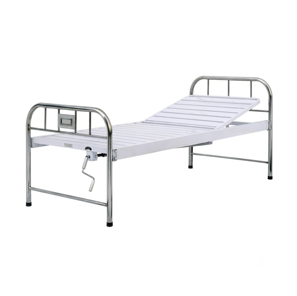 Manual Single-Crank Medical Bed Frame