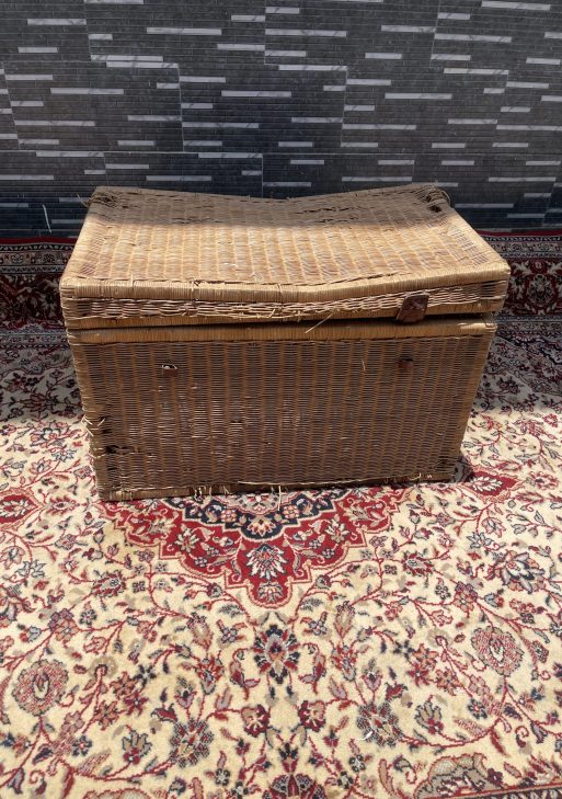 Vintage Large Woven Wicker Trunk