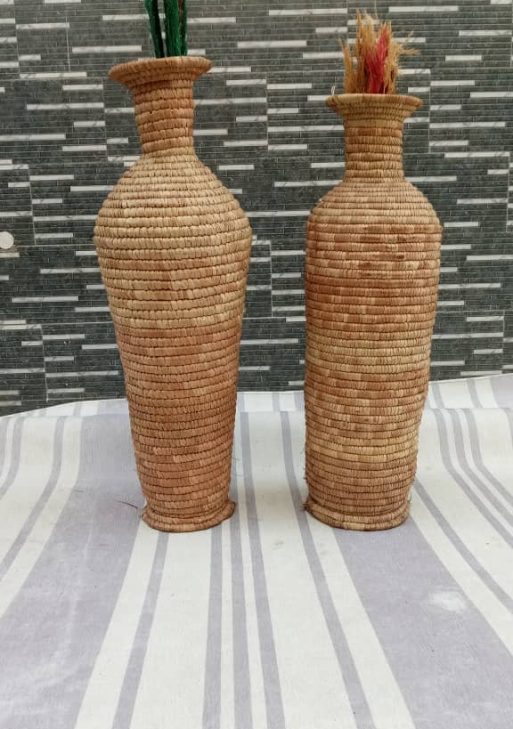 Brown Wicker Vase