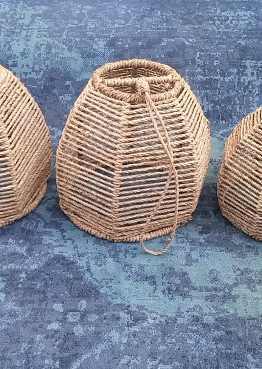Rustic Woven Rope Pendant Light Shades